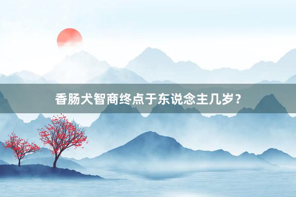 香肠犬智商终点于东说念主几岁?